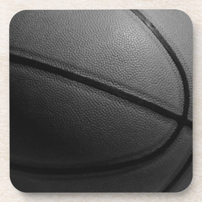 Black & White Basketball Coaster (Front)