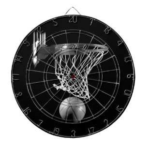 Black & White Basketball Dartboard