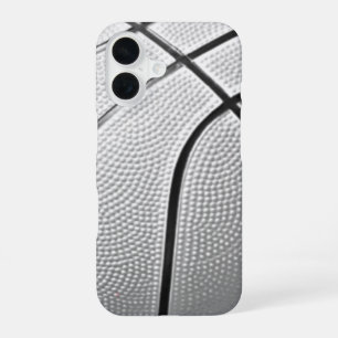 Black & White Basketball iPhone 16 Case