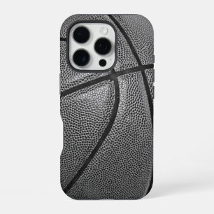 Black & White Basketball iPhone 16 Pro Case