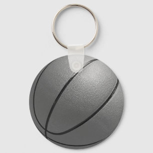 Black & White Basketball Key Ring