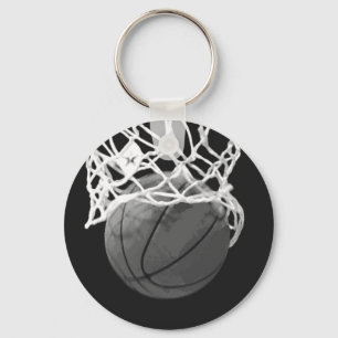Black & White Basketball Keychains