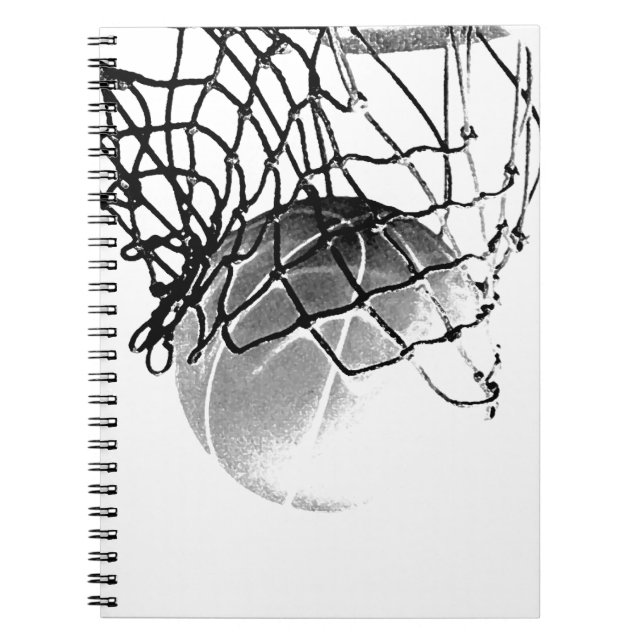 Black & White Basketball Notebook (Front)