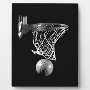 Black & White Basketball Plaque