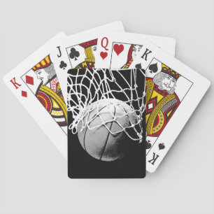 Black & White Basketball Playing Cards