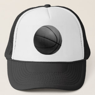 Black & White Basketball Trucker Hat