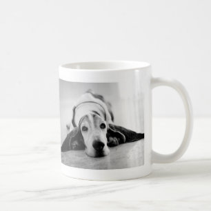 Black & White Basset Hound Mug