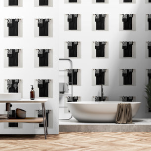 Black White Bath Towel Set  Wallpaper