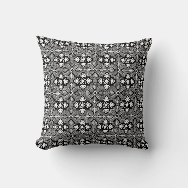 Black & White Batik Cushion (Front)