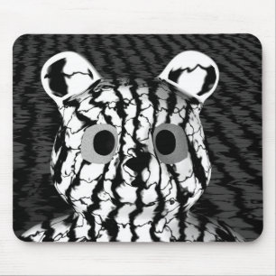 Black White Bear Mouse Pad