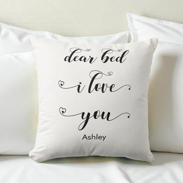 Black White Bedroom Quote Bed I love you Cushion (Creator Uploaded)
