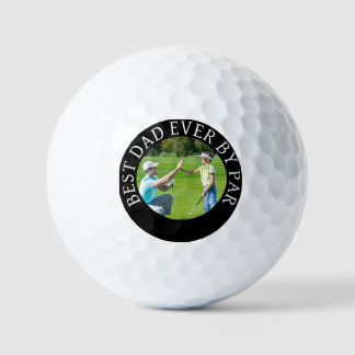 black& white best dad ever custom photo Golf Balls