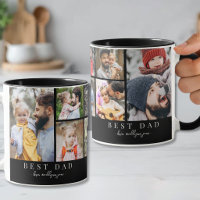 Black White Best Dad Photo Collage