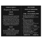 Black & White Bi-fold Custom Photo Funeral Program