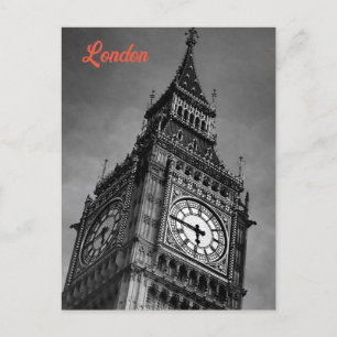 Black & White Big Ben Europe Travel Art Photograph Holiday Postcard
