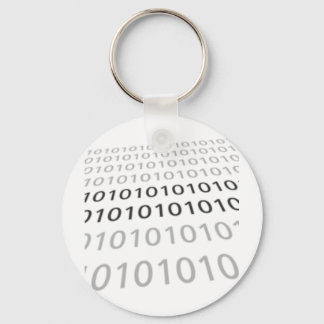 Black & White Binary 01 - GeekShirts Key Ring