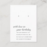 BLACK WHITE BIRTHDAY FRIEND EARRING DISPLAY CARD<br><div class="desc">If you need any further customisation please feel free to message me on yellowfebstudio@gmail.com.</div>