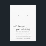 BLACK WHITE BIRTHDAY FRIEND EARRING DISPLAY CARD<br><div class="desc">If you need any further customisation please feel free to message me on yellowfebstudio@gmail.com.</div>