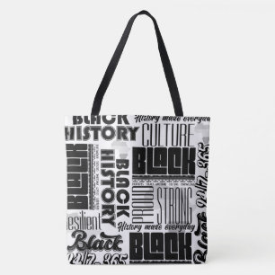 Black White Black History Two Tone Tote Bag