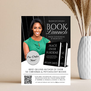 Black & White Book Launch Release Promotional Flyer