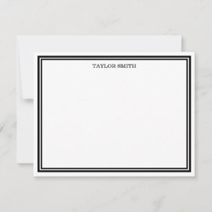 Black & White Borders Add Your Name Card