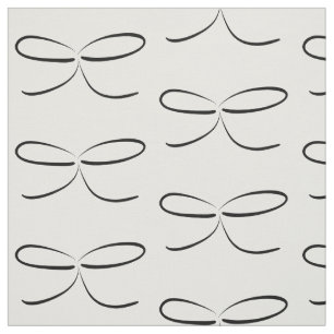 Black & White Bow Fabric