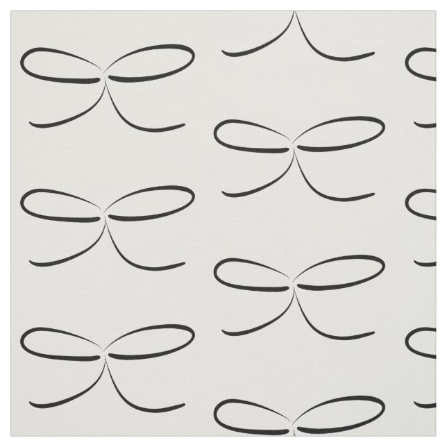 Black & White Bow Fabric (Swatch)