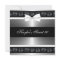 Black White Bow Silver Sweet Sixteen Birthday