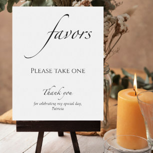 Black & White Bridal Shower Favours Sign
