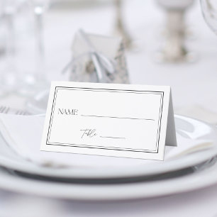 Black & White Bridal Shower Place Card