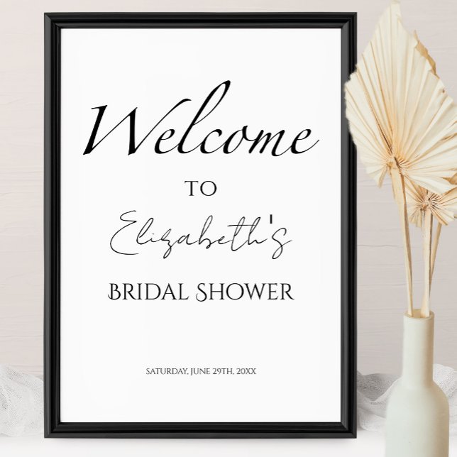 Black & White Bridal Shower Welcome Sign (Creator Uploaded)