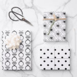 Black & White Bridal/Wedding Shower Wrapping Paper Sheet<br><div class="desc">Black & White Bridal/Wedding Shower Wrapping Paper Sheets</div>