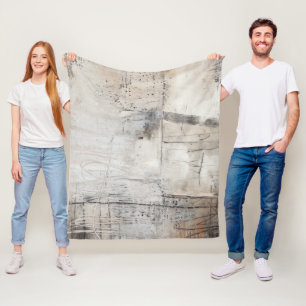 Black White & Bronze Fleece Blanket