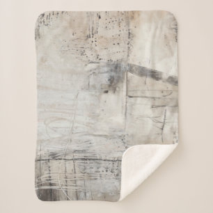 Black White & Bronze Sherpa Blanket