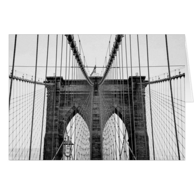 Black White Brooklyn Bridge New York (Front Horizontal)