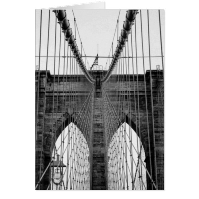 Black White Brooklyn Bridge New York (Front)