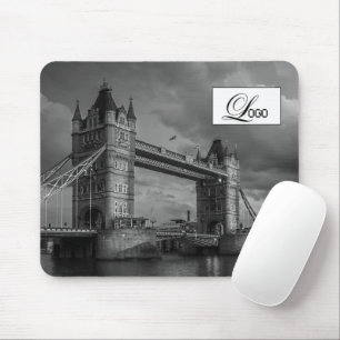 Black White Brooklyn Bridge New York Night  Mouse Pad