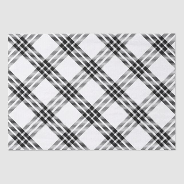 Black & White Buffalo Check Tissue Paper (Front)