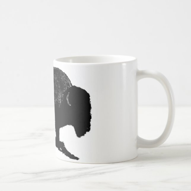 Black & White Buffalo Coffee Mug (Right)
