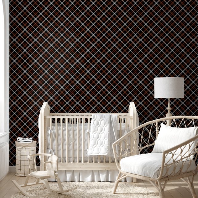 Black & White Buffalo Gingham Plaid Grid Patterns Wallpaper (Kids)