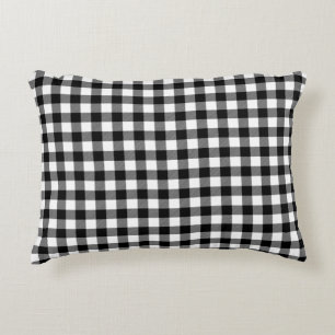Black White Buffalo Plaid Farmhouse Decor Decorative Cushion