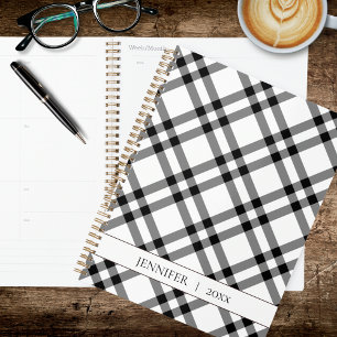 Black & White Buffalo Plaid Planner