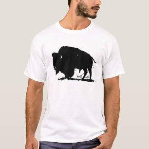 Black & White Buffalo Silhouette T-Shirt