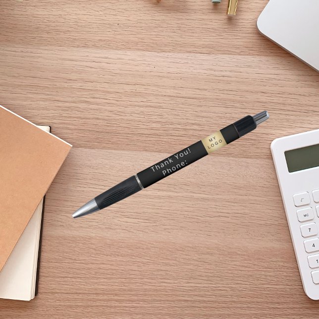 Black white business company logo Thank You (Creator Uploaded)