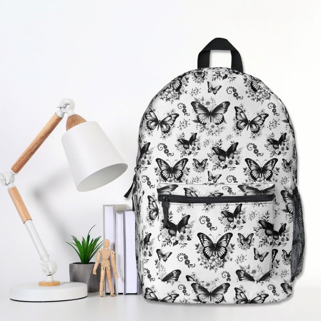 Black White Butterfly Backpack (Creator Uploaded)