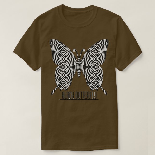 Black white Butterfly T-Shirt (Design Front)