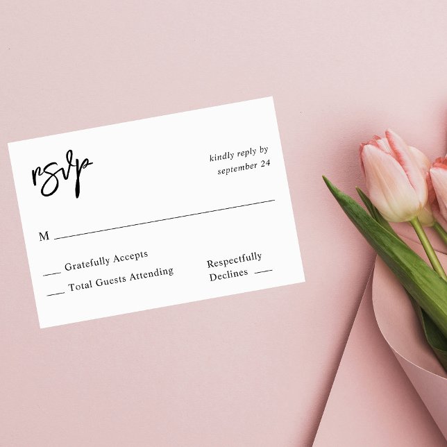 Black & White Calligraphy 10 RSVP no Meal  (Creator Uploaded)