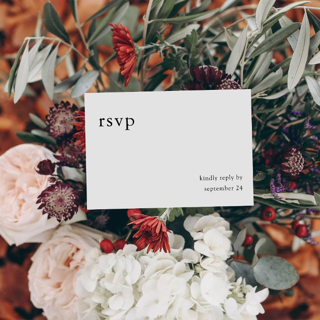 Black & White Calligraphy 9 with Meal RSVP Card (Creator Uploaded)