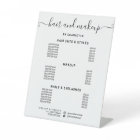 Black white calligraphy hair makeup salon price