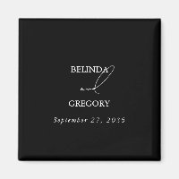 Black & White Calligraphy Signature Script Wedding